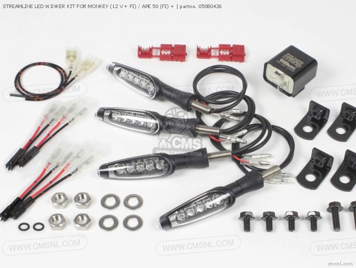 Takegawa STREAMLINE LED WINKER KIT FOR MONKEY (12 V + FI) / APE 50 (FI) + 05080426