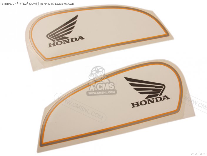 Honda STRIPE,L F*TYPE2* (JDM) 87122GEY670ZB