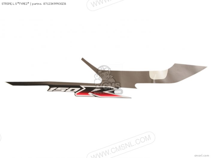 Honda STRIPE,L S*TYPE2* 87123KPP930ZB Honda STRIPE,L S*TYPE2* 87123KPP930ZB