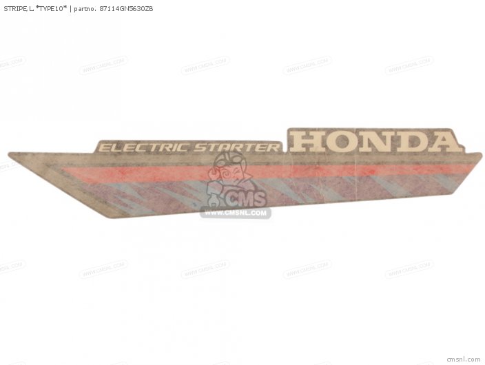 Honda STRIPE,L.*TYPE10* 87114GN5630ZB