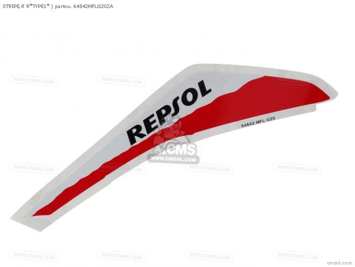 Honda STRIPE,R R*TYPE1* 64842MFLG20ZA Honda STRIPE,R R*TYPE1* 64842MFLG20ZA