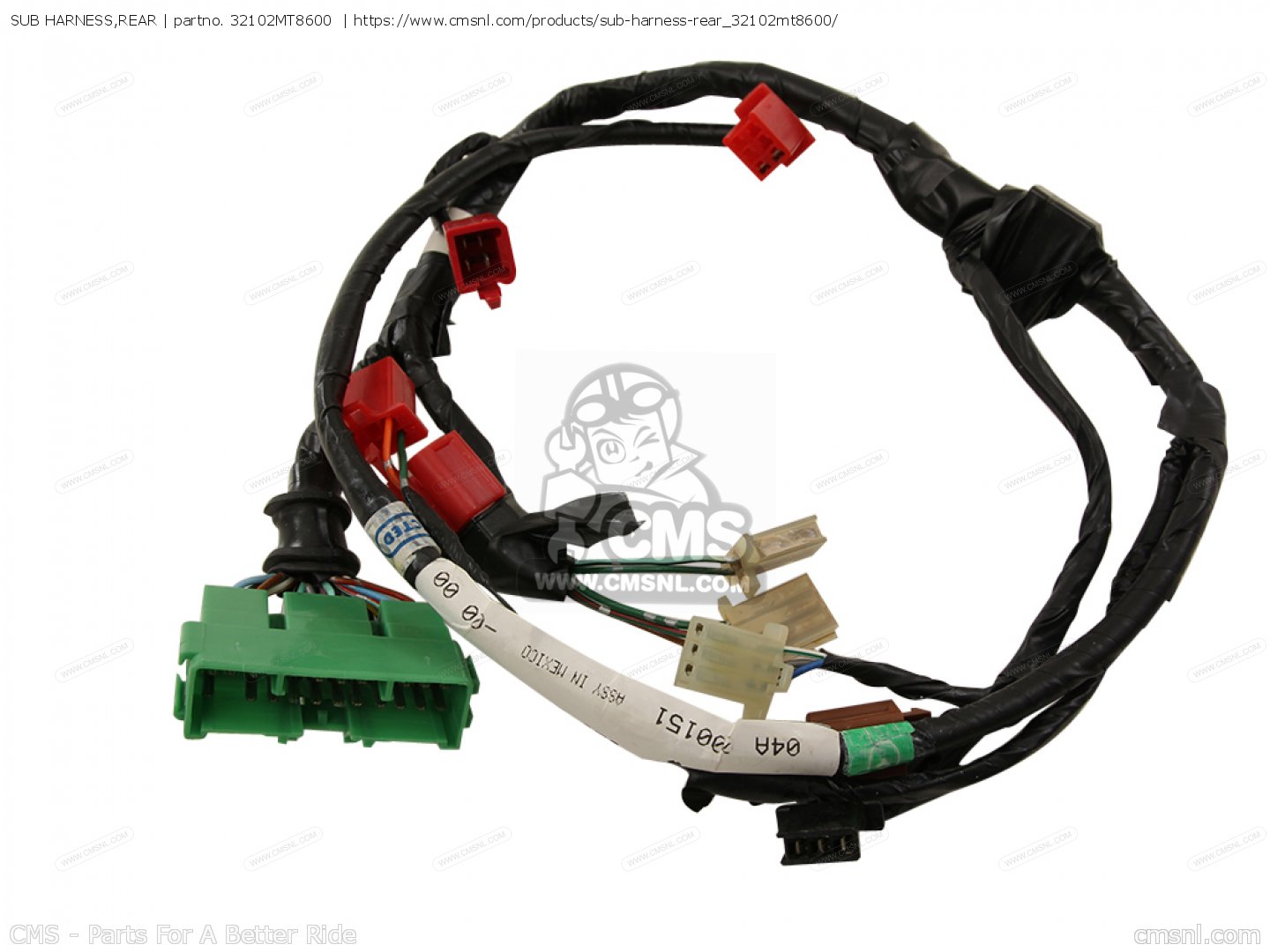 SUB HARNESS,REAR for GL1500A GOLDWING ASPENCADE 1991 (M) NORWAY BELGIUM