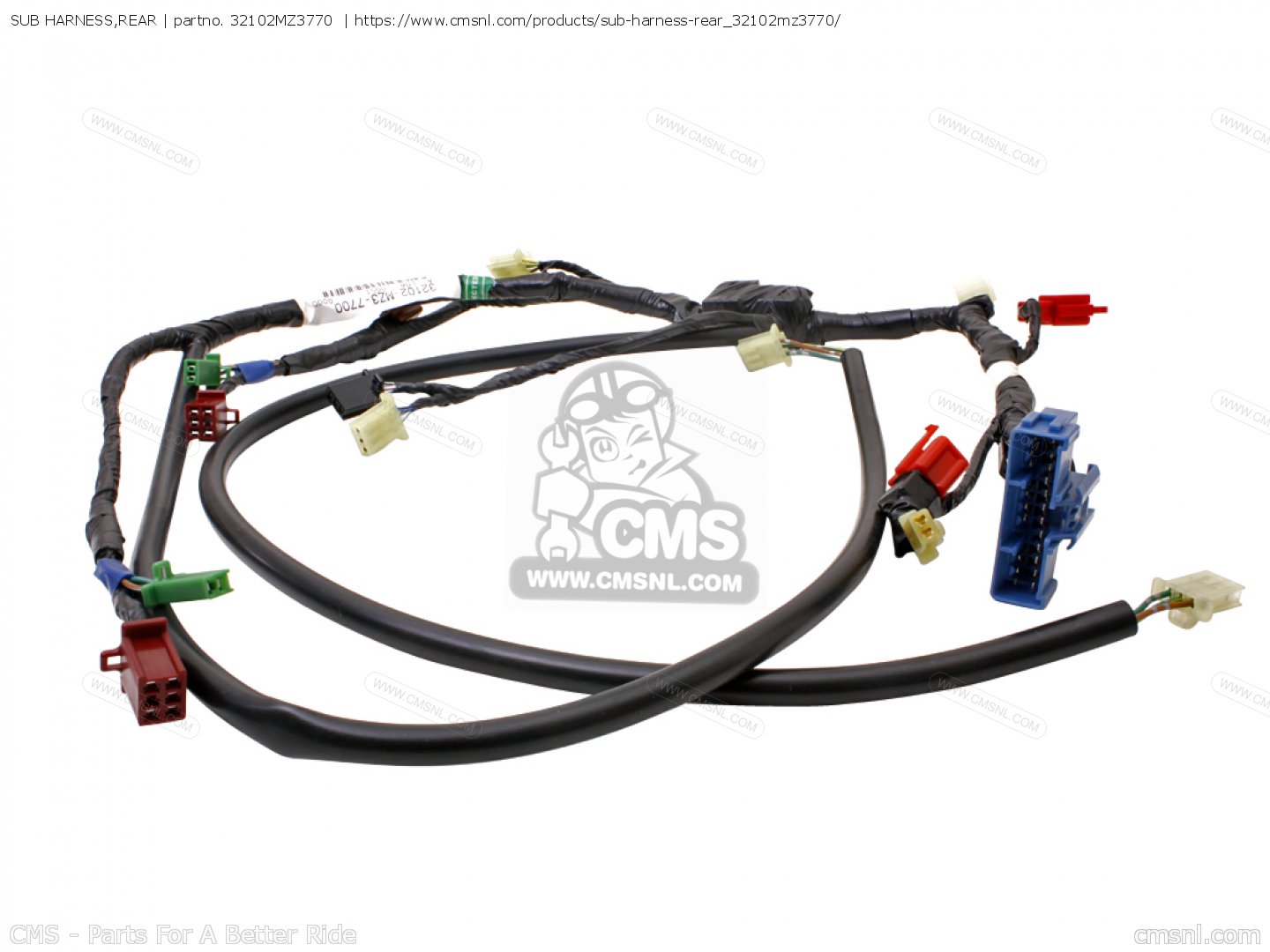 SUB HARNESS,REAR for GL1500SE GOLDWING 2000 (Y) USA CALIFORNIA order
