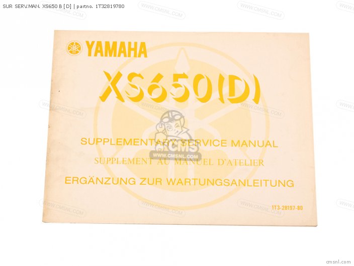 Yamaha SUP. SERV.MAN. XS650 B [D] 1T32819780