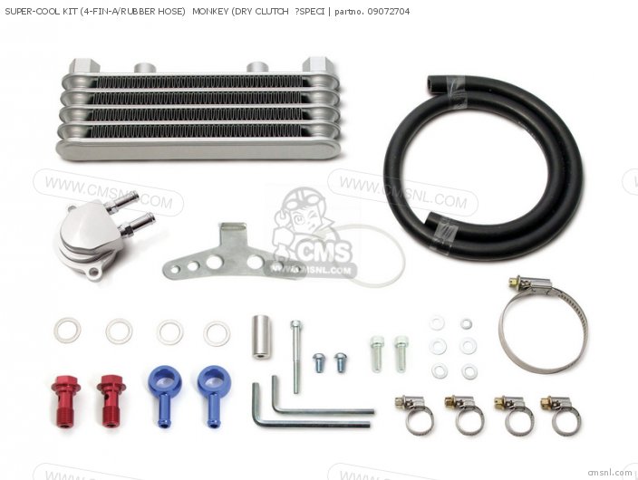 Takegawa SUPER-COOL KIT (4-FIN-A/RUBBER HOSE)  MONKEY (DRY CLUTCH  ?SPECI 09072704