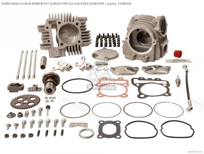 01050333 Super Head 4valve Boreup Kit (178cc) For Klx110l/ksr110(cbf