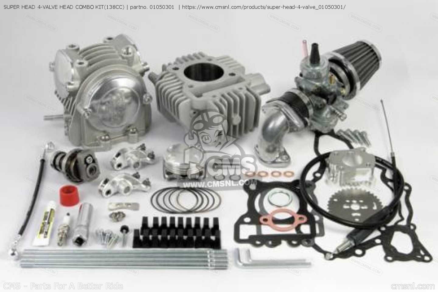 01050301 Super Head 4valve Head Combo Kit(138cc) Takegawa buy the