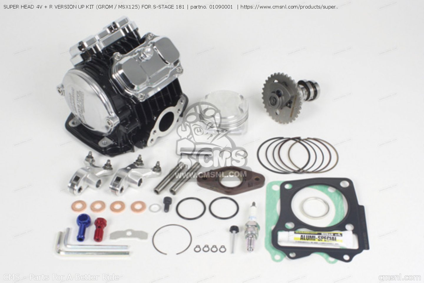 01090001: SUPER HEAD 4V + R VERSION UP KIT (GROM / MSX125