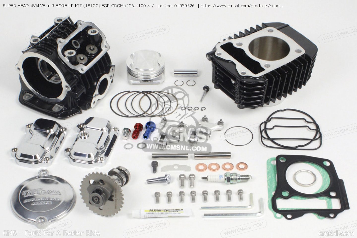 01050526: Super Head 4valve + R Bore Up Kit (181cc) For Grom (jc61-100 ...