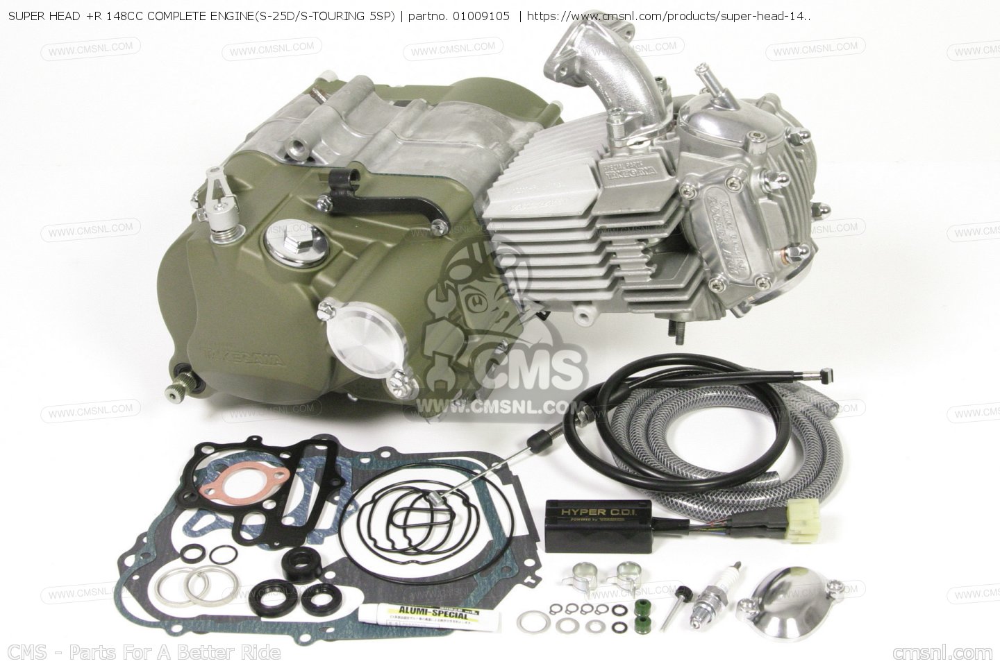 01009105: Super Head +r 148cc Complete Engine(s-25d/s-touring 5sp