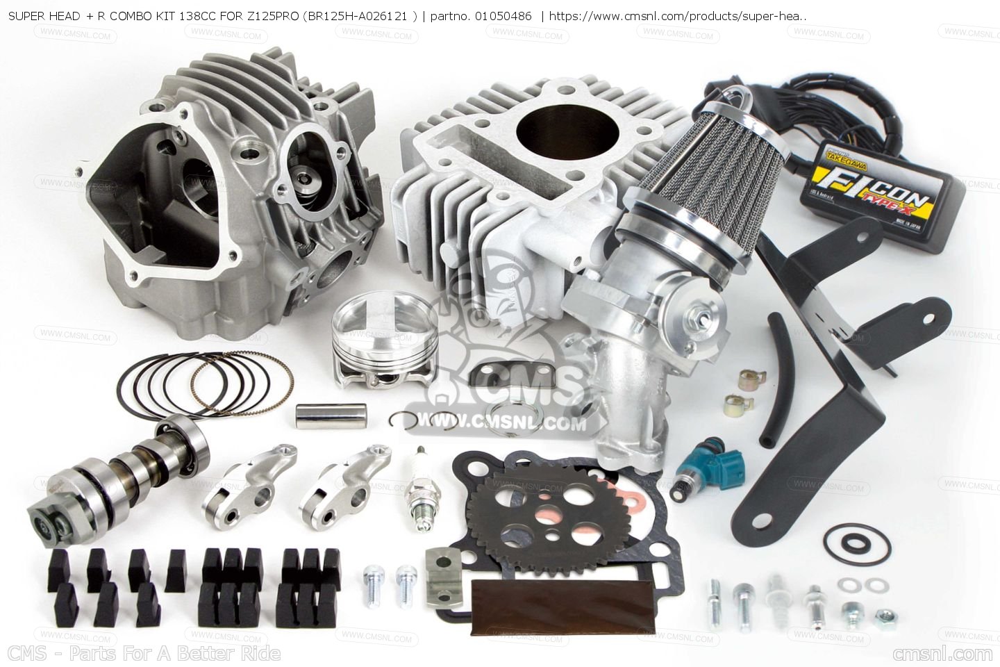 01050486: SUPER HEAD + R COMBO KIT 138CC FOR Z125PRO (BR125H