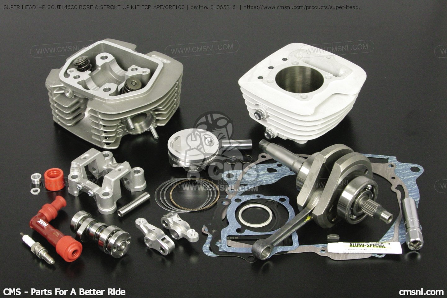 01065216 Super Head +r Scut146cc Bore & Stroke Up Kit For Ape/crf100