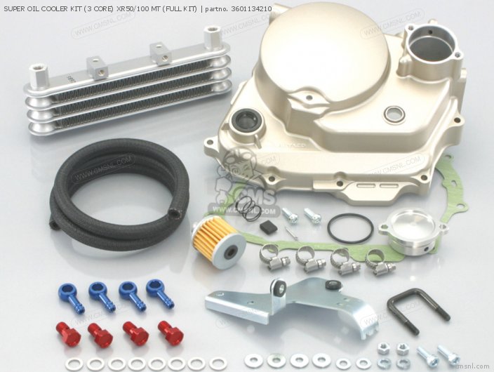 Kitaco SUPER OIL COOLER KIT (3 CORE) XR50/100 MT (FULL KIT) 3601134210