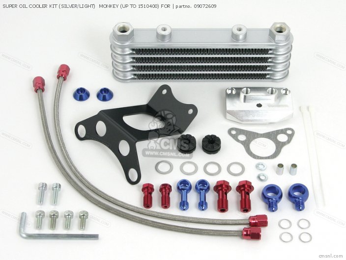 Takegawa SUPER OIL COOLER KIT (SILVER/LIGHT)  MONKEY (UP TO 1510400) FOR 09072609