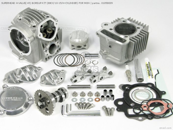 Takegawa SUPERHEAD 4-VALVE(+R) BOREUP KIT (88CC/10-15/H-CYLINDER) FOR MON 01058039