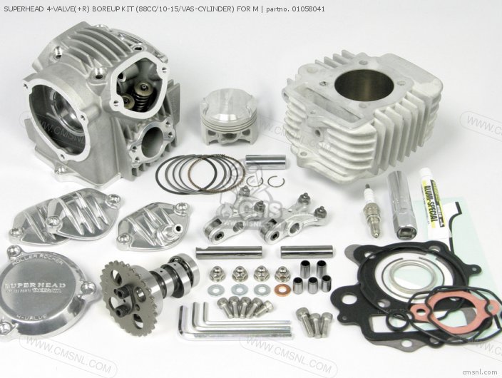 Takegawa SUPERHEAD 4-VALVE(+R) BOREUP KIT (88CC/10-15/VAS-CYLINDER) FOR M 01058041