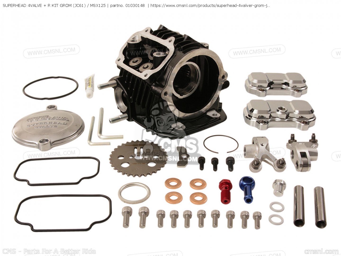 01030148: Superhead 4valve + R Kit Grom (jc61)   Msx125 Takegawa - Buy 