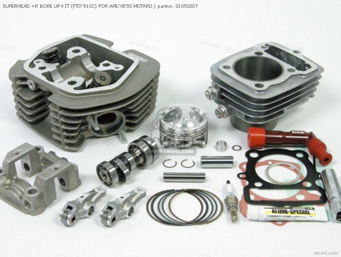 Takegawa SUPERHEAD +R BORE UP KIT (F57/91CC) FOR APE/XR50 MOTARD 01050307