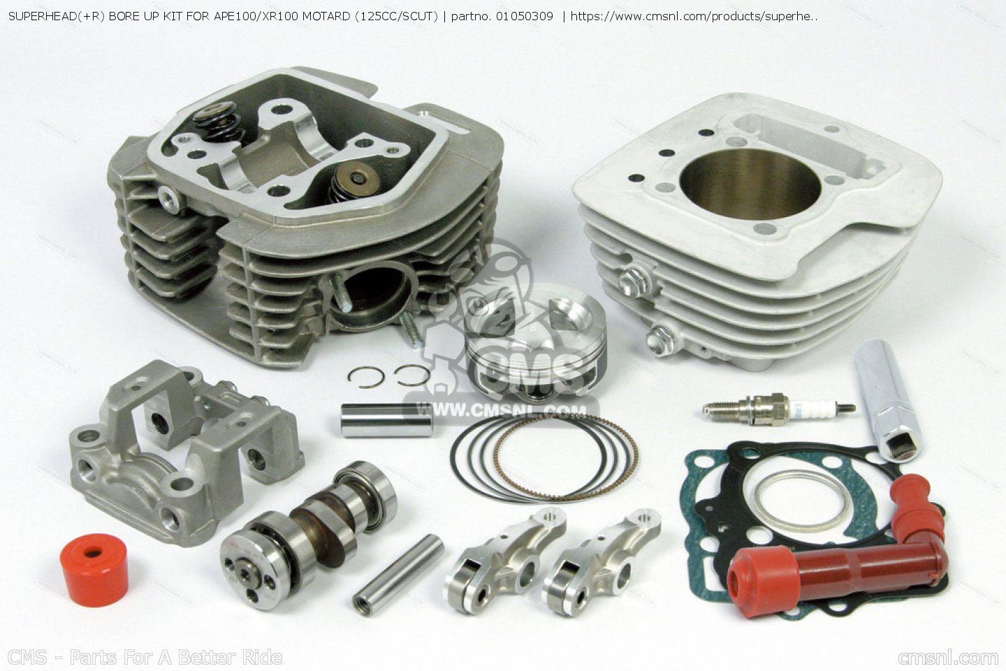 SUPERHEAD(+R) BORE UP KIT FOR APE100/XR100 MOTARD (125CC/SCUT)