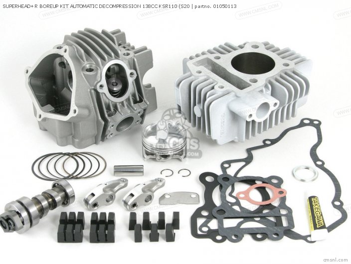 Takegawa SUPERHEAD+R BOREUP KIT AUTOMATIC DECOMPRESSION 138CC KSR110 (S20 01050113