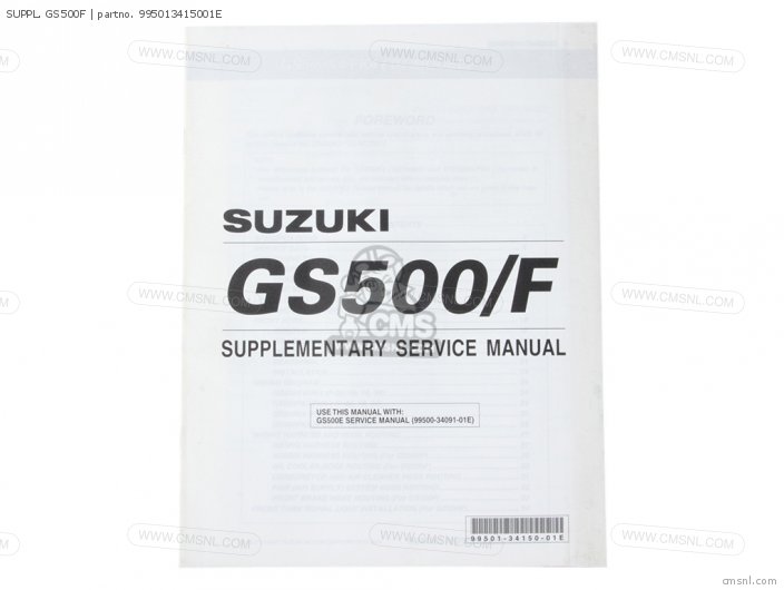 Suzuki SUPPL. GS500F 995013415001E