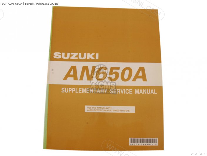 Suzuki SUPPL.AN650A 995013610001E