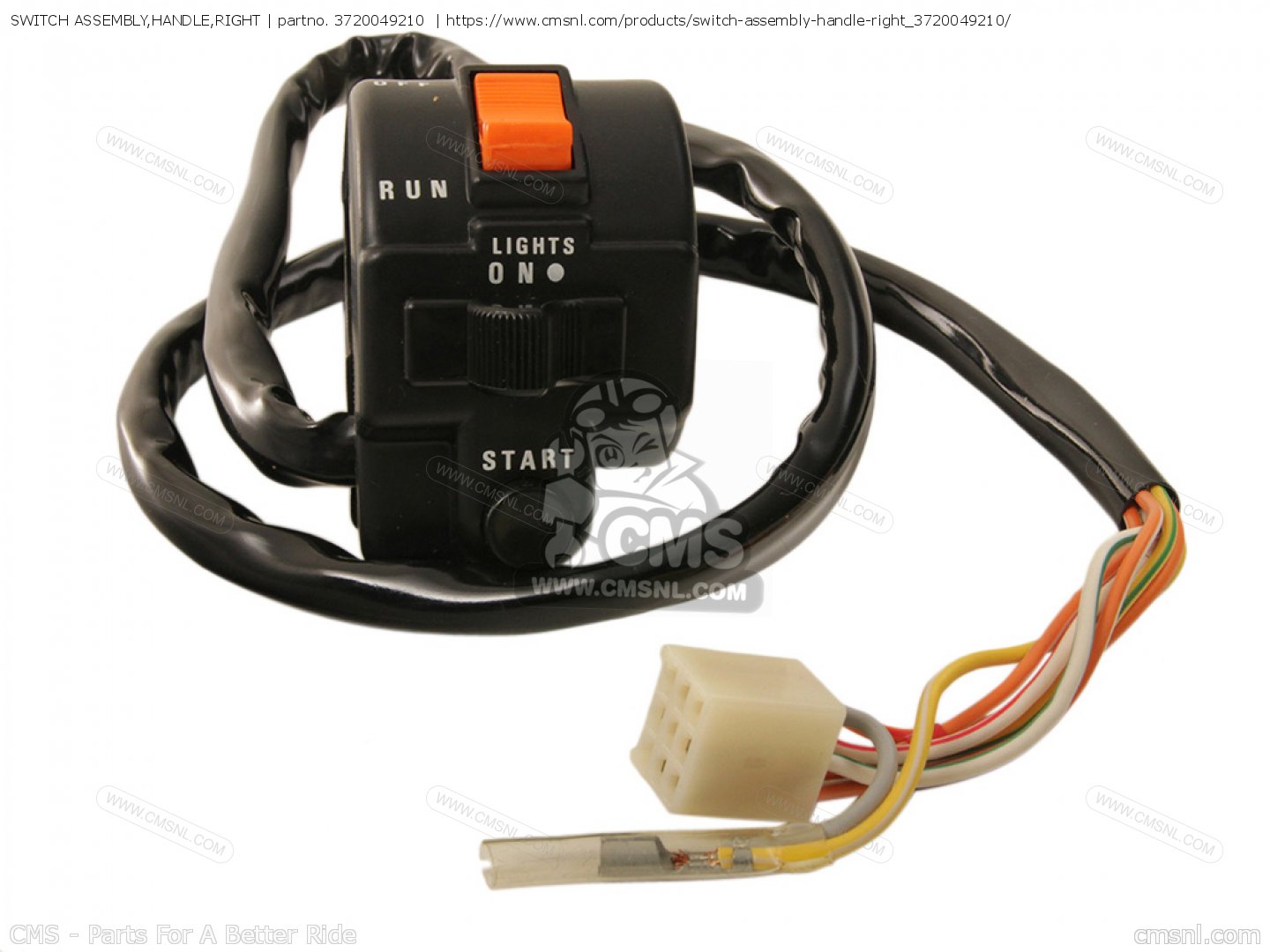 Handle Rh 37200-49212-000 Genuine Suzuki GSX1100S Switch Assembly