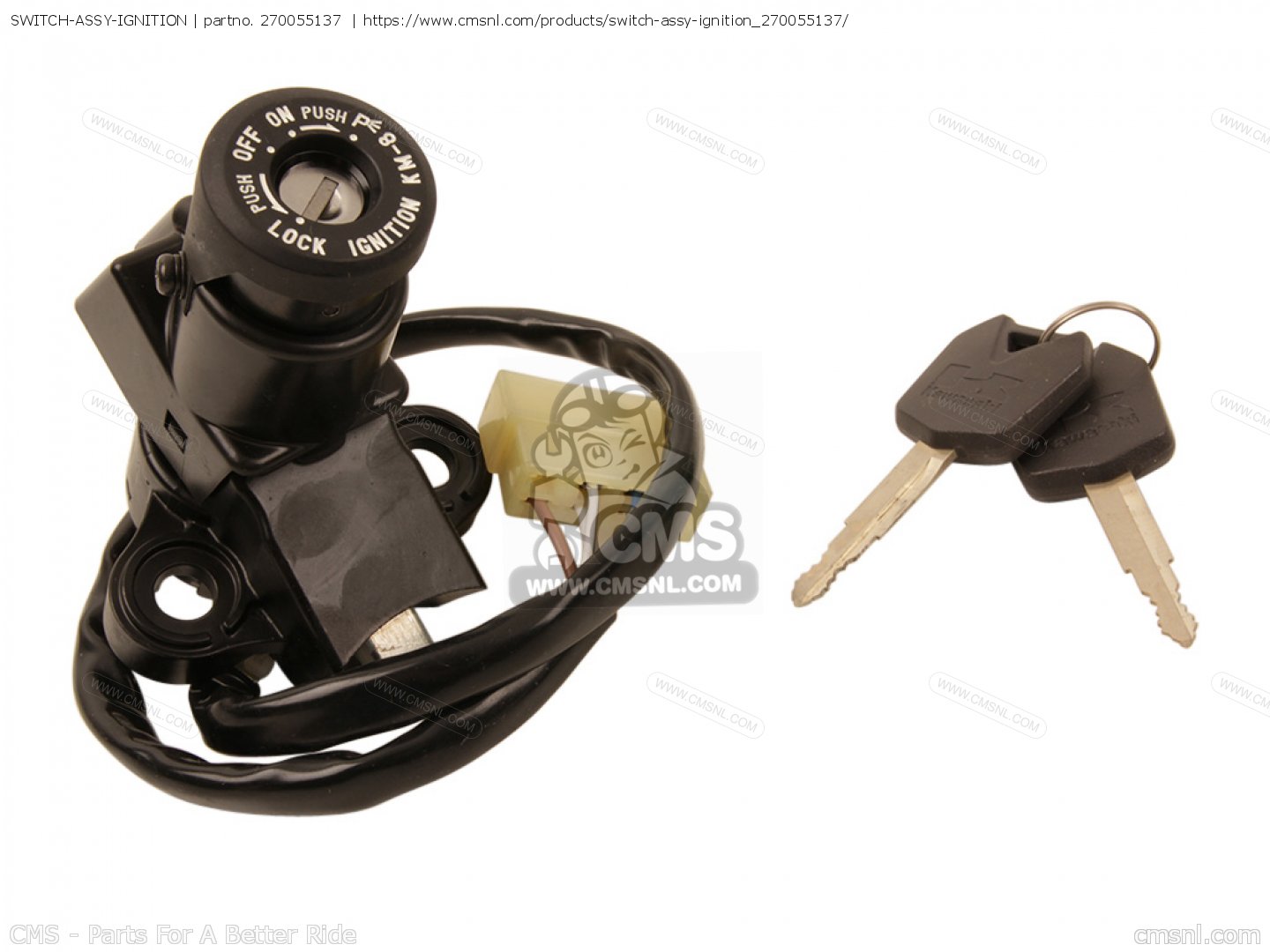 Kawasaki Oem Parts OEM Kawasaki Ignition Switch With Keys - Fits