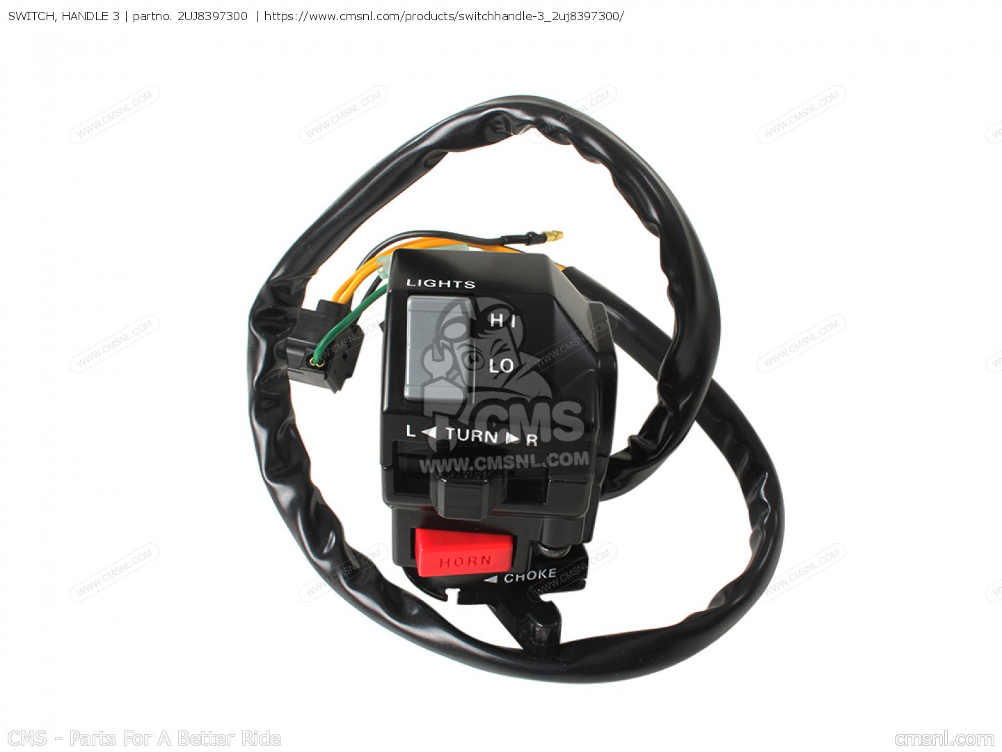 2UJ8397300: SWITCH, HANDLE 3 Yamaha - buy the 2UJ-83973-00-00 at CMSNL