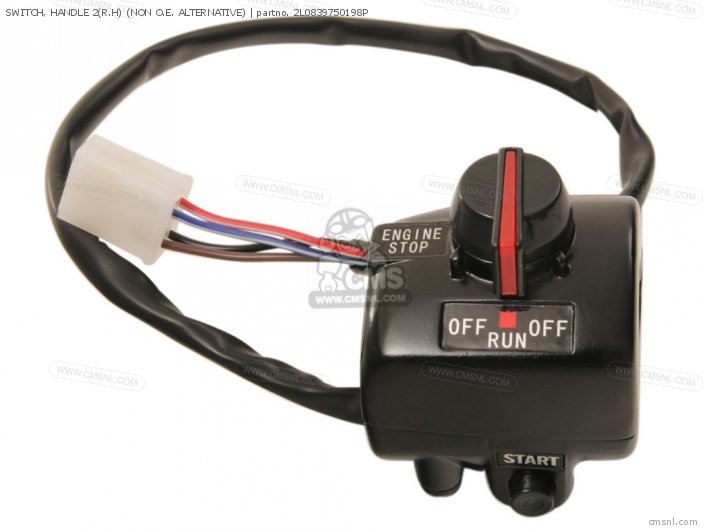 Yamaha SWITCH, HANDLE 2(R.H) (NON O.E. ALTERNATIVE) 2L0839750198P Yamaha SWITCH, HANDLE 2(R.H) (NON O.E. ALTERNATIVE) 2L0839750198P