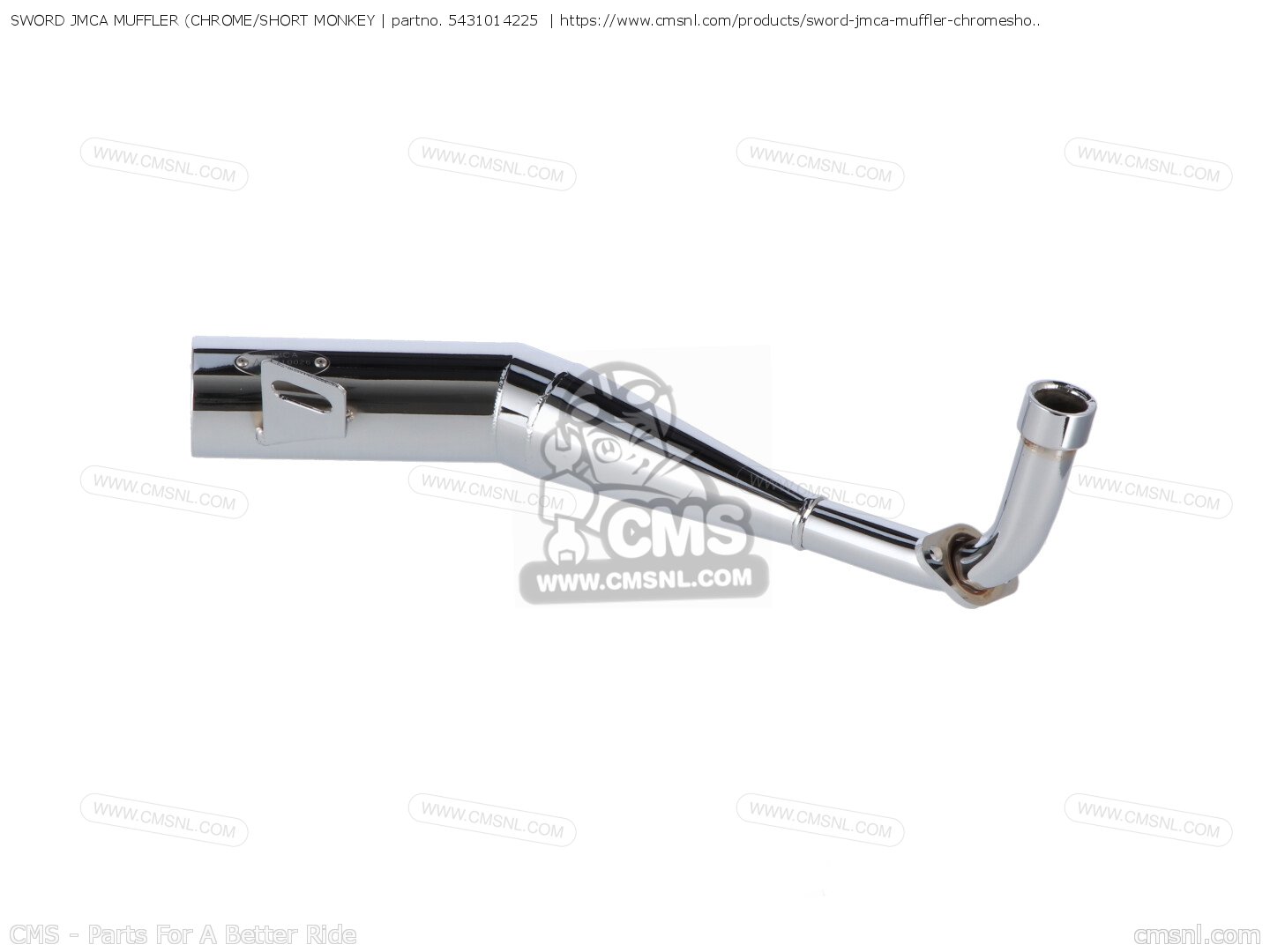 5431014225: SWORD JMCA MUFFLER (CHROME/SHORT MONKEY Kitaco - buy