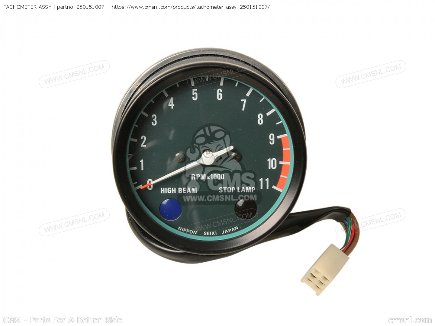 TACHOMETER ASSY for KZ440B1 1980 USA / MPH - order at CMSNL TACHOMETER ASSY for KZ440B1 1980 USA / MPH - order at CMSNL