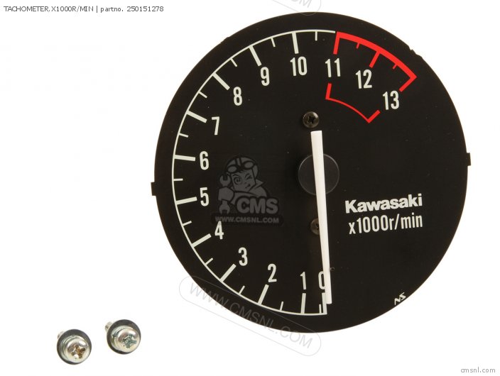 Kawasaki TACHOMETER,X1000R/MIN 250151278