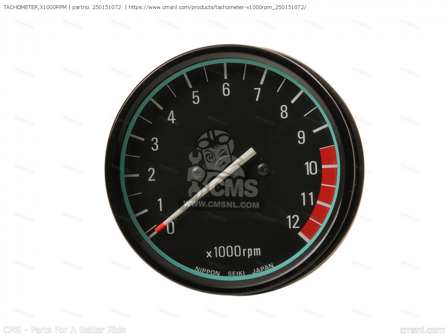 Instrument Rprmn 250151072: TACHOMETER,X1000RPM Kawasaki - buy the 25015-1072 at CMSNL