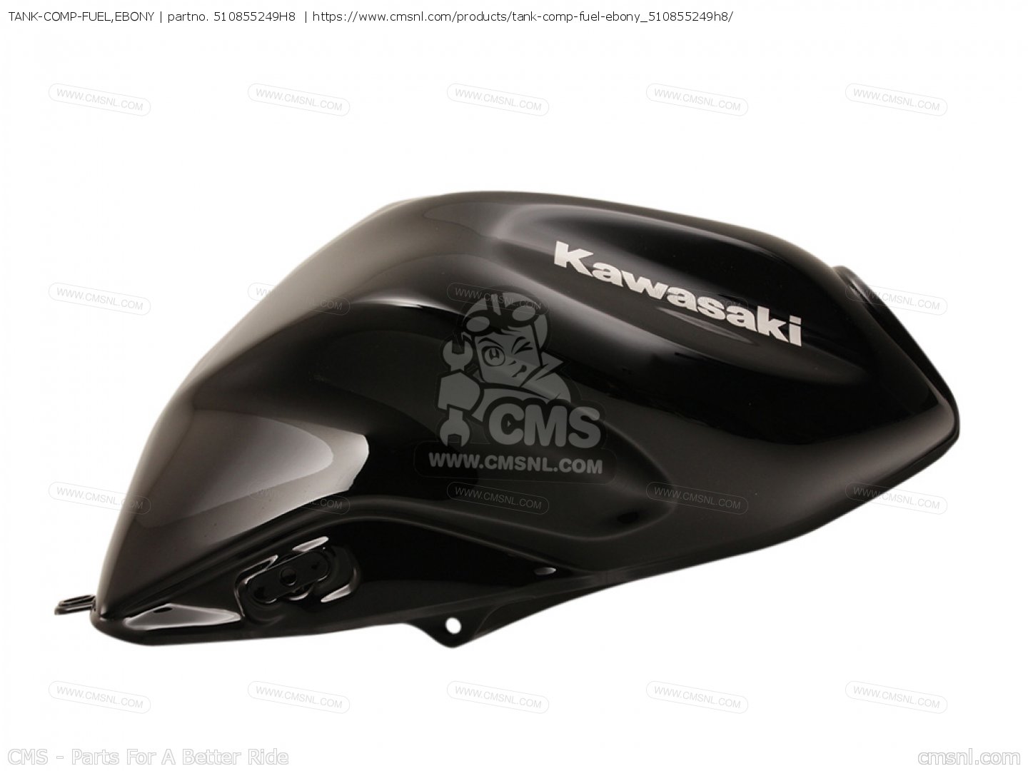 510855249H8: Tank-comp-fuel,ebony Kawasaki - buy the 51085-5249-H8 