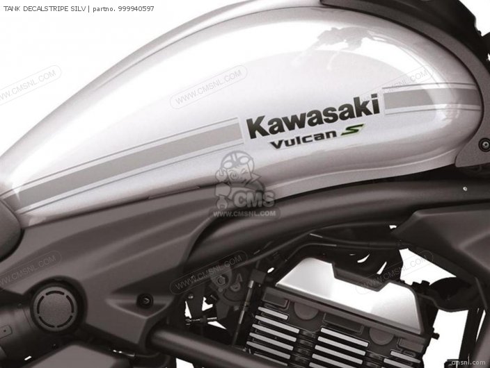 Kawasaki TANK DECALSTRIPE SILV 999940597