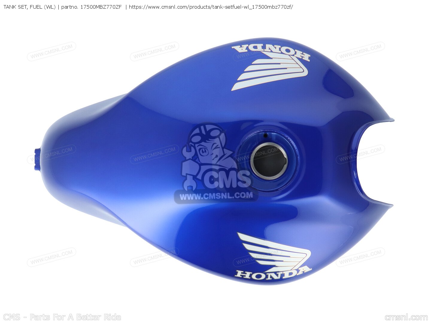 17500MBZ770ZF: TANK SET, FUEL (WL) Honda - buy the 17500-MBZ-770ZF