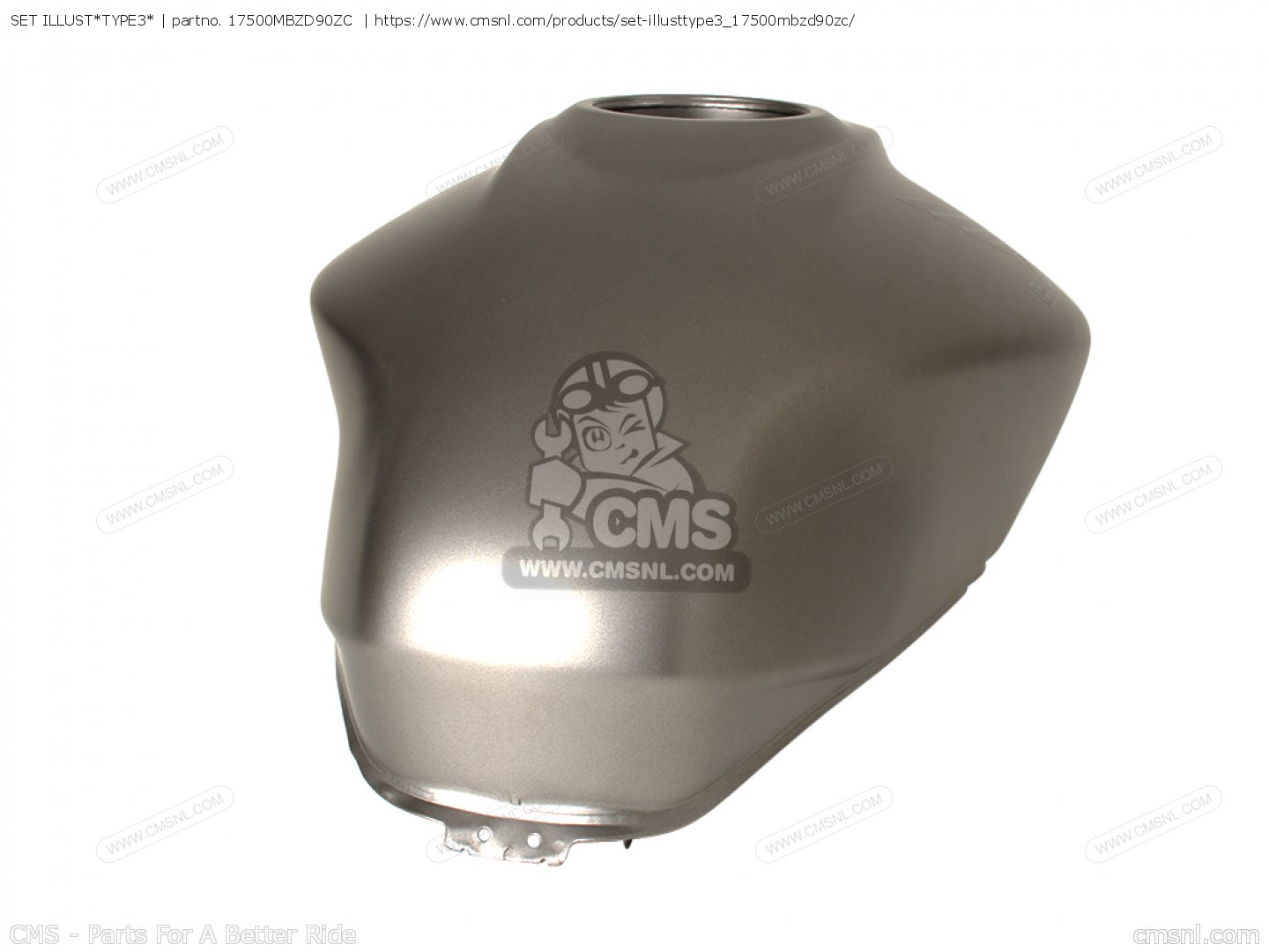 17500MBZD90ZC: TANK SET, FUEL (WL) Honda - buy the 17500-MBZ-D90ZC
