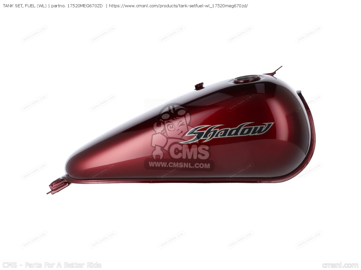 17520MEG670ZD: TANK SET, FUEL (WL) Honda - buy the 17520-MEG-670ZD