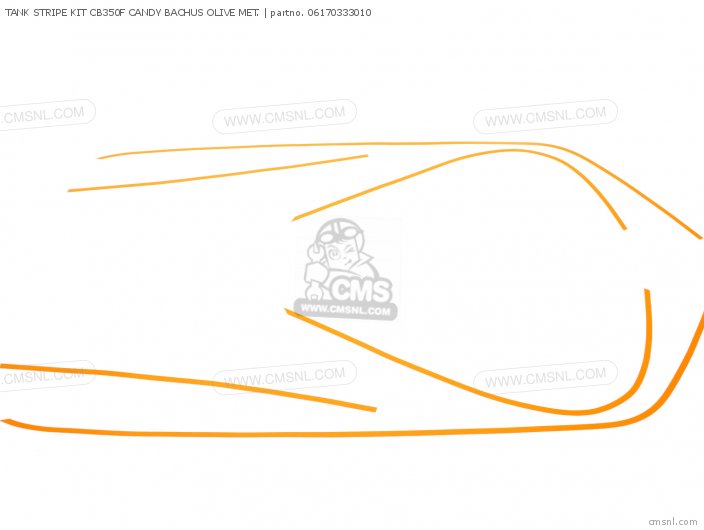 Honda TANK STRIPE KIT CB350F CANDY BACHUS OLIVE MET. 06170333010