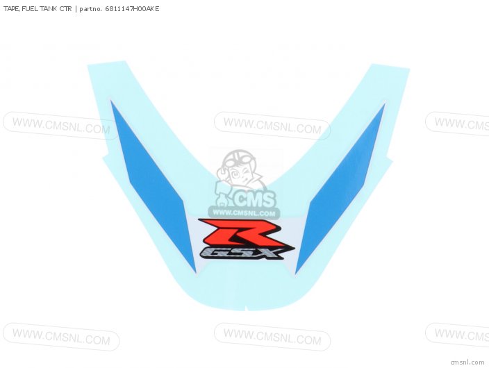 6811147H00AKE Tape,fuel Tank Ctr Suzuki buy the 6811147H00AKE at CMSNL