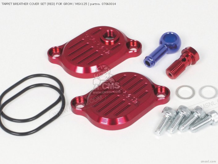 Tappet Breather Cover Set (red) For Grom / Msx125 photo