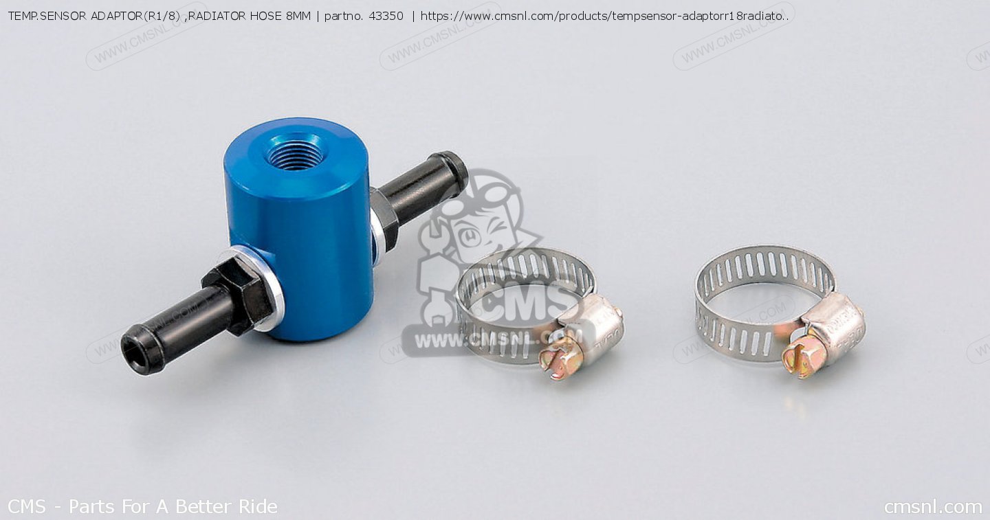 43350 Temp.sensor Adaptor(r1/8) ,radiator Hose 8mm Daytona buy the