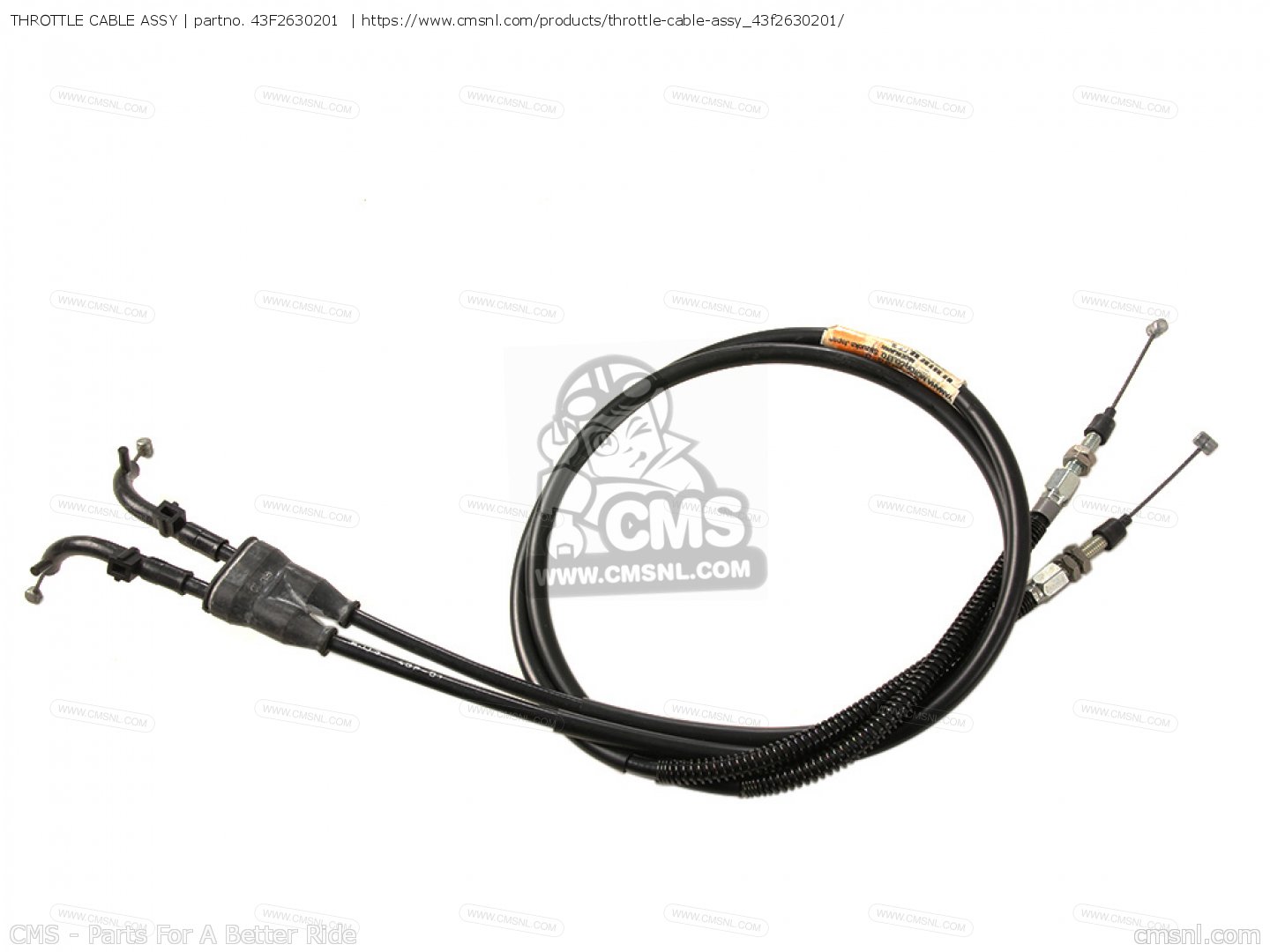 THROTTLE CABLE ASSY for XT600H (32.4KW) 1986 43F GERMANY 2643F332G1