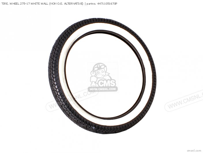 44711051670P: TIRE, WHEEL 275-17 WHITE WALL Honda - buy the 44711-051 ...