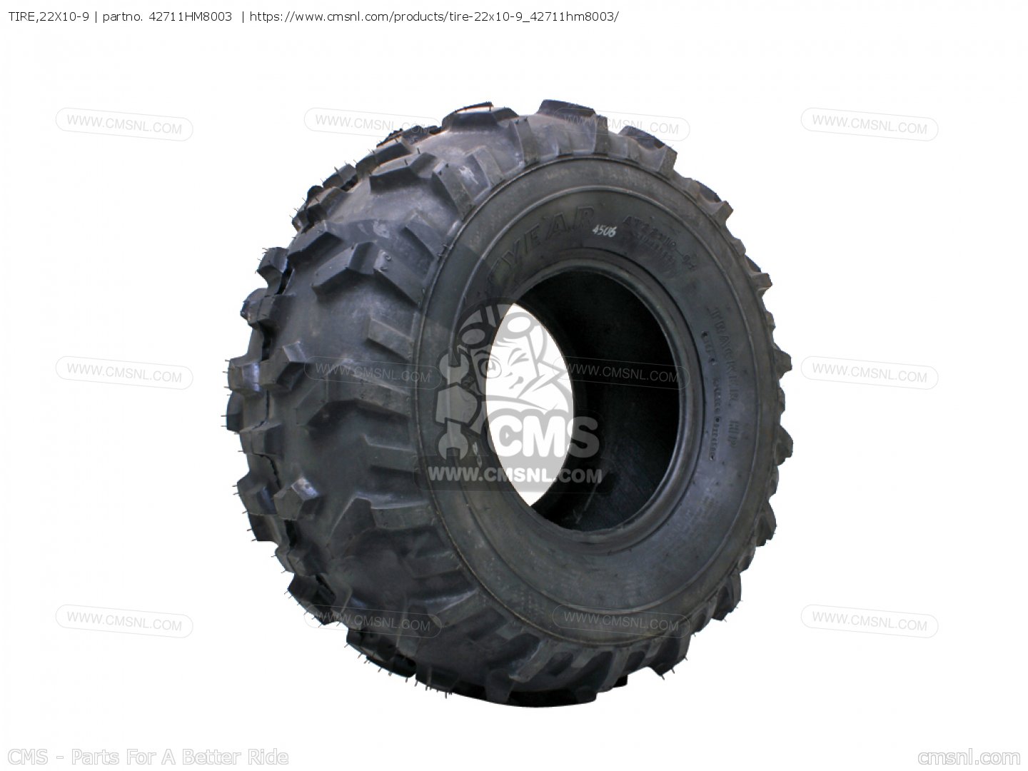 42711HM8003: TIRE,22X10-9 Honda - buy the 42711-HM8-003 at CMSNL