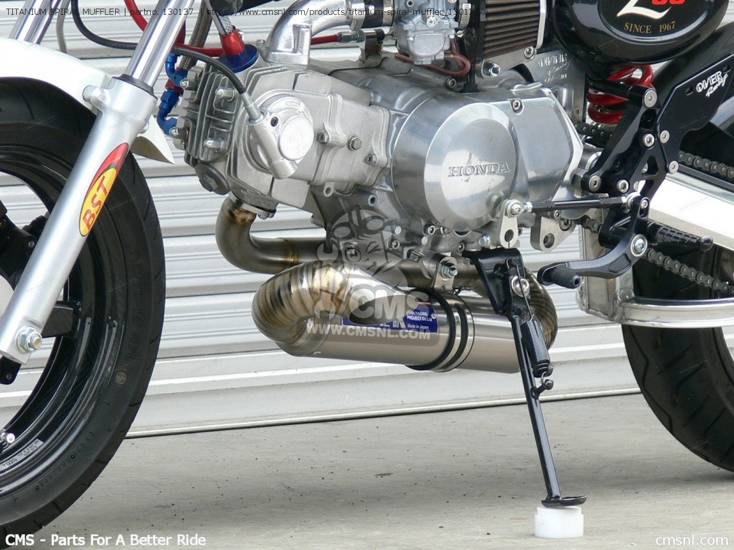 TITANIUM SPIRAL MUFFLER for Monkey Exhausts order at CMSNL