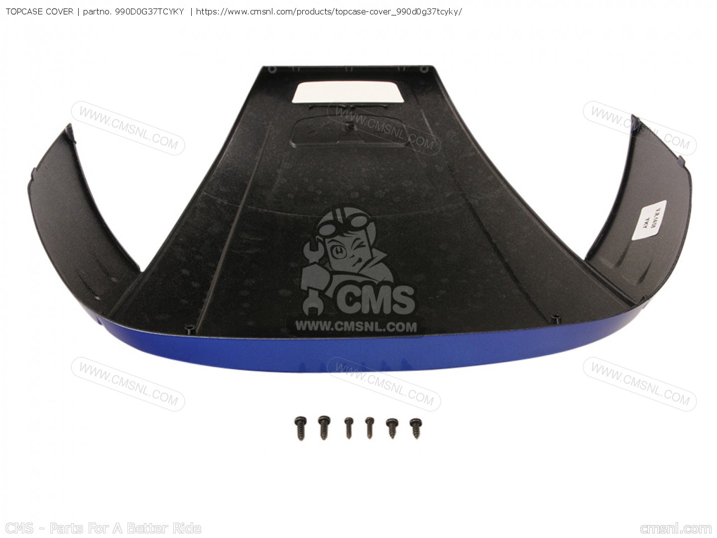 Capot De Top Case Candy Indy Blue Pour Suzuki - Compatible Top Case 37L, Référence 990D0-G37TC-YKZ