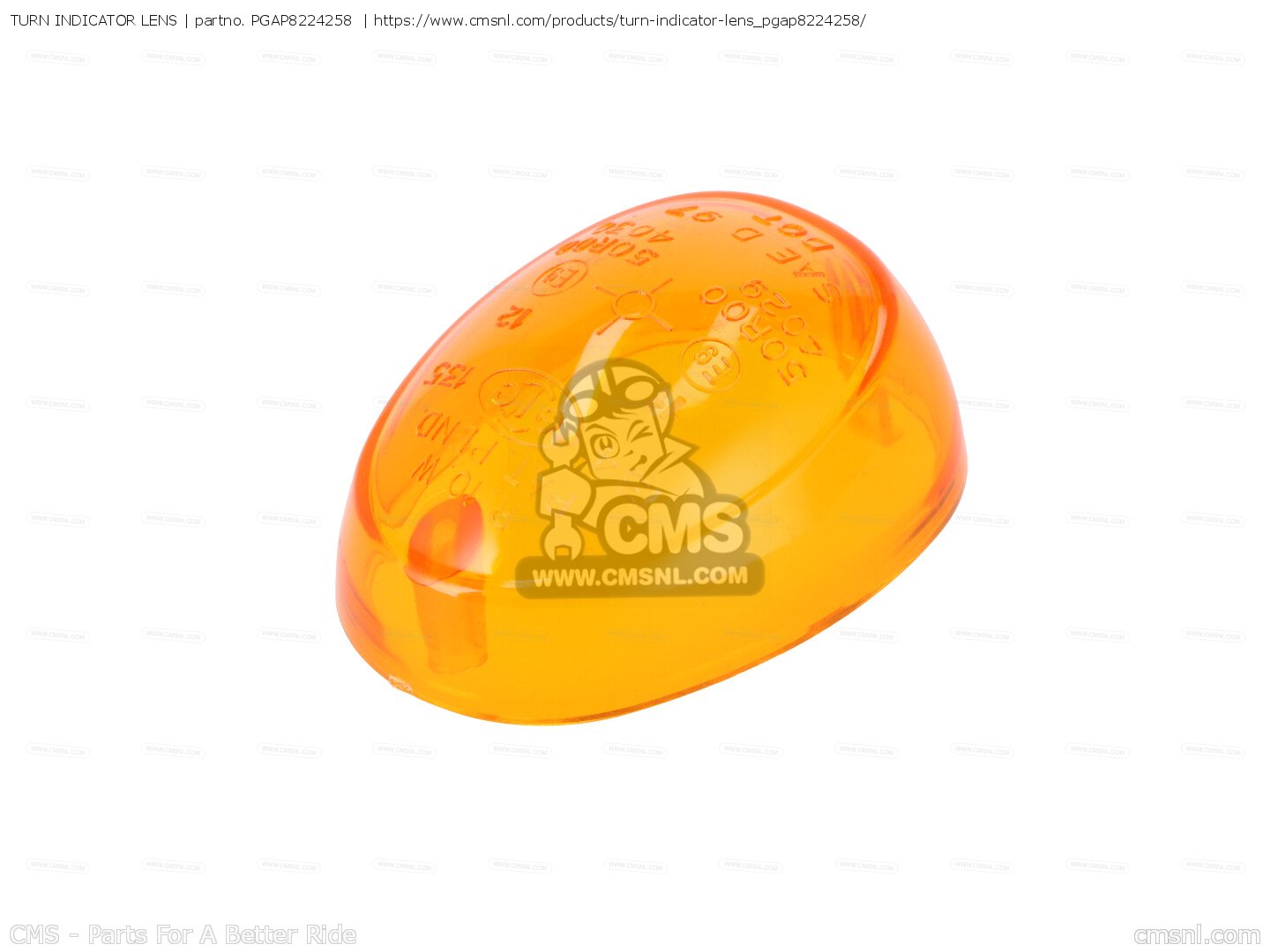PGAP8224258 Turn Indicator Lens Piaggio Group buy the AP8224258 at CMSNL