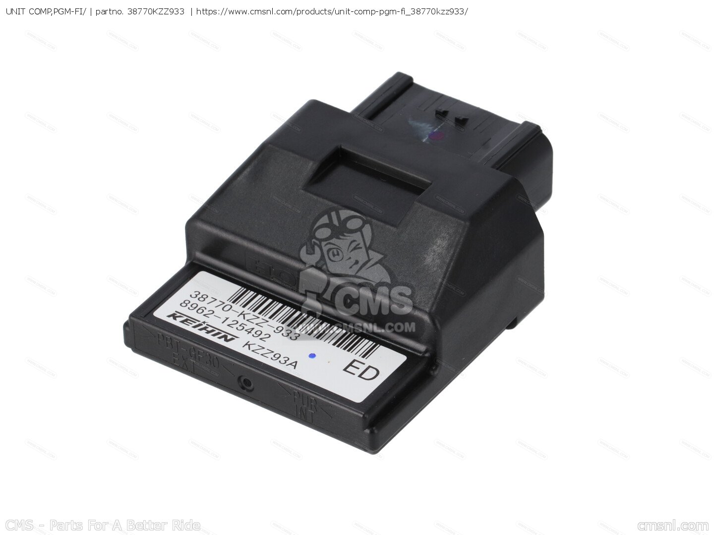 38770KZZ933: UNIT COMP,PGM-FI/ Honda - buy the 38770-KZZ-933